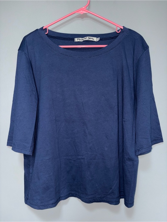 Michael Stars Tops - Michael Stars Women’s Navy Blue Oversized Cotton 3/4 Sleeve T-Shirt Size OS